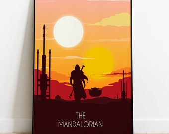 The Mandalorian poster minimalist Star Wars