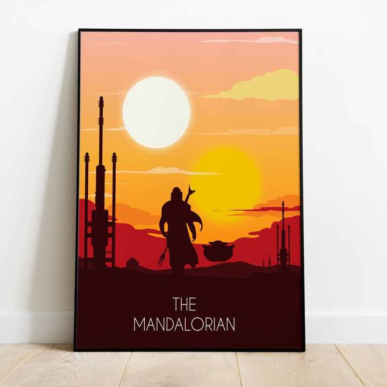 The Mandalorian poster minimalist Star Wars image 1