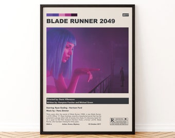 Poster minimaliste cinéma Blade runner 2049 Poster cinéma art - Affiche minimaliste - décoration d'intérieur - Impression d'affiche