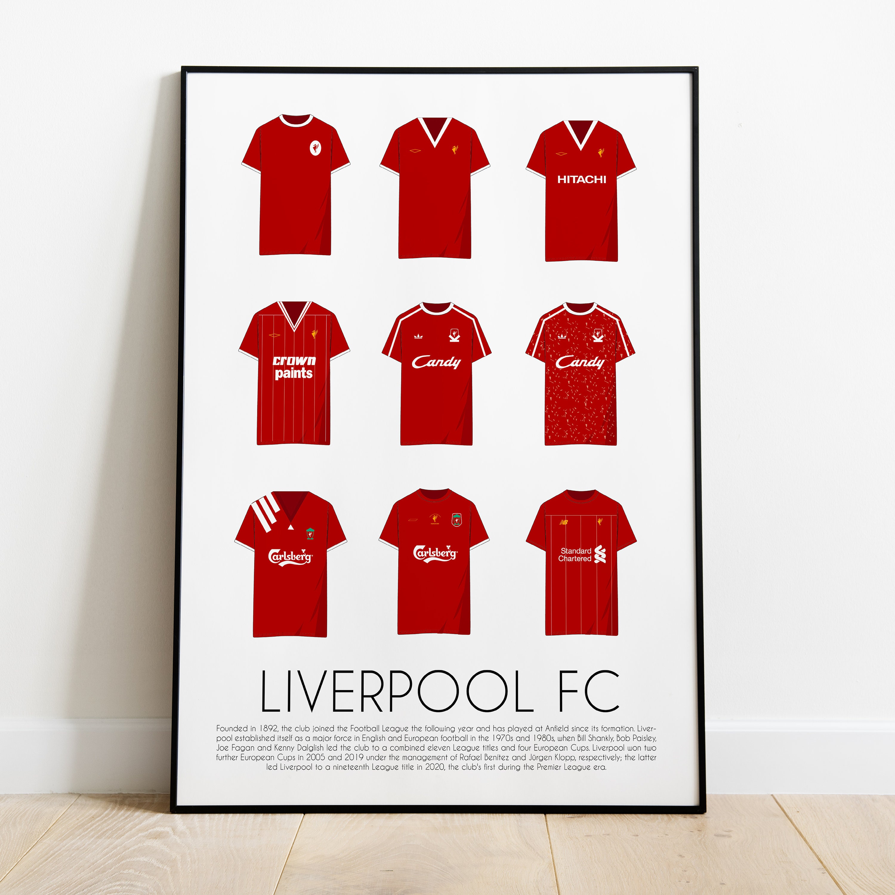 Maillots Liverpool Poster