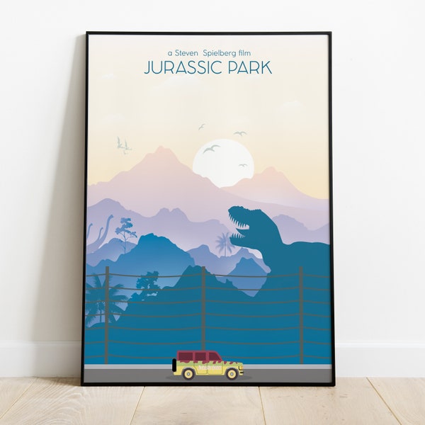 Jurassic Park minimalist movie poster Spielberg