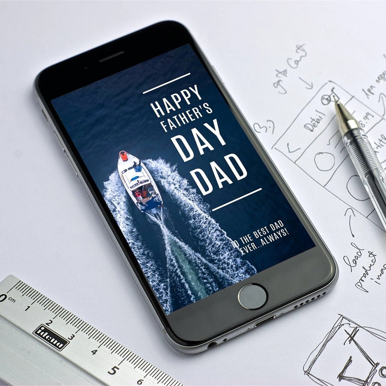 Fathers Day Digital Card Fathers Day Electronic Card Etsy