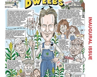 4-pagina's kleur "Field of Dweebs" filmsatire, gebaseerd op de film Field of Dreams - 9x12