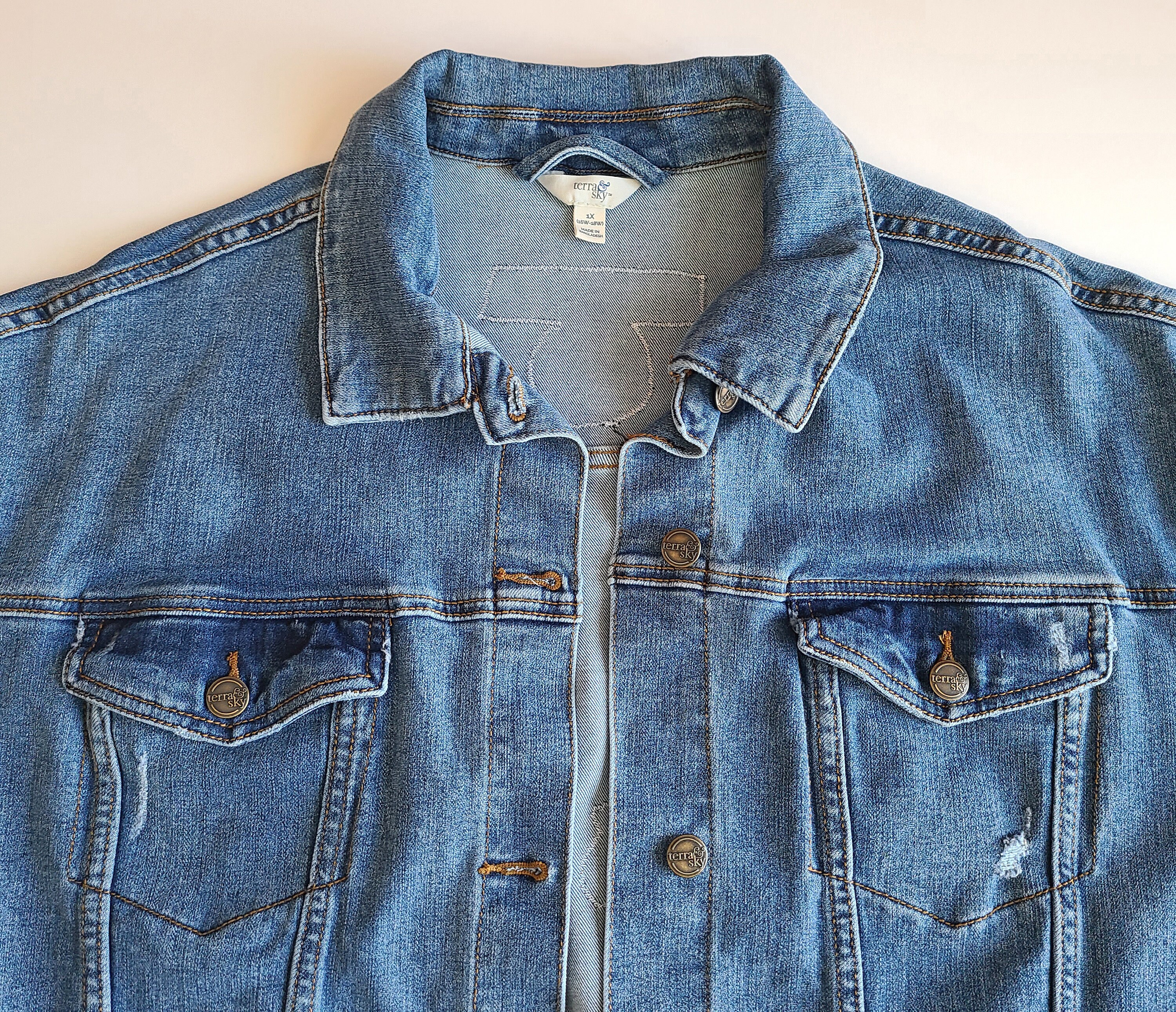Rock 'n Roll Jean Jacket, Women's 1X - Etsy