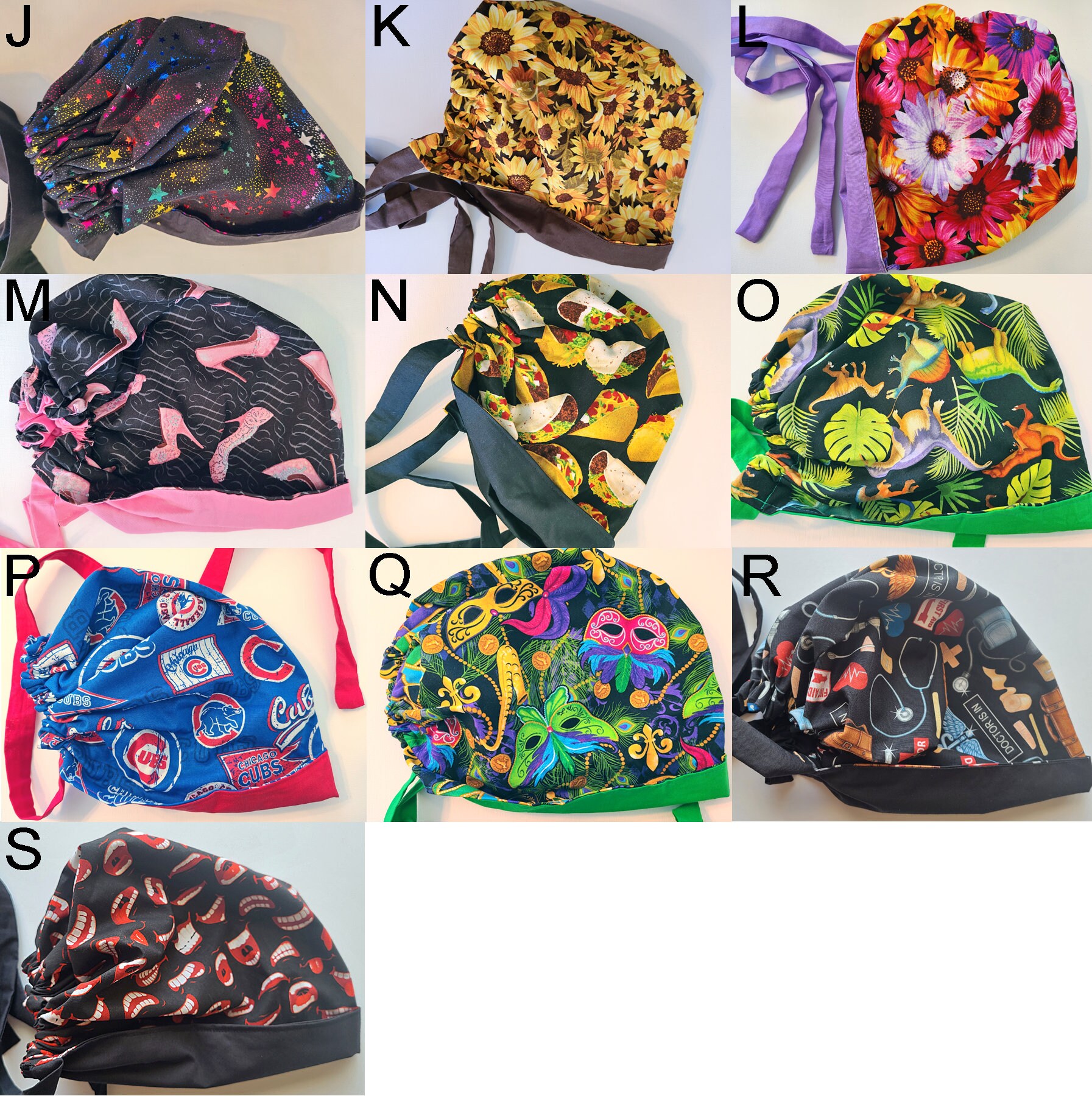 Scrub Cap & Mask Sets All Patterns Etsy