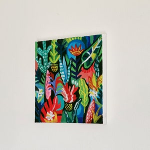 Oil painting abstract original, oil painting, oil painting on canvas, jungle, tropical drawing, oil painting image 4