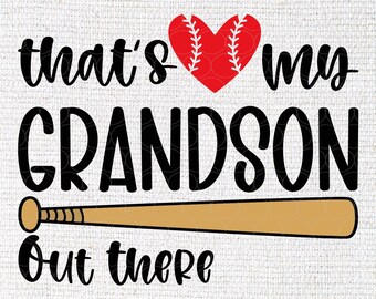 That's My Grandson Out There Svg, Baseball Grandma Svg, Mother's Day ...