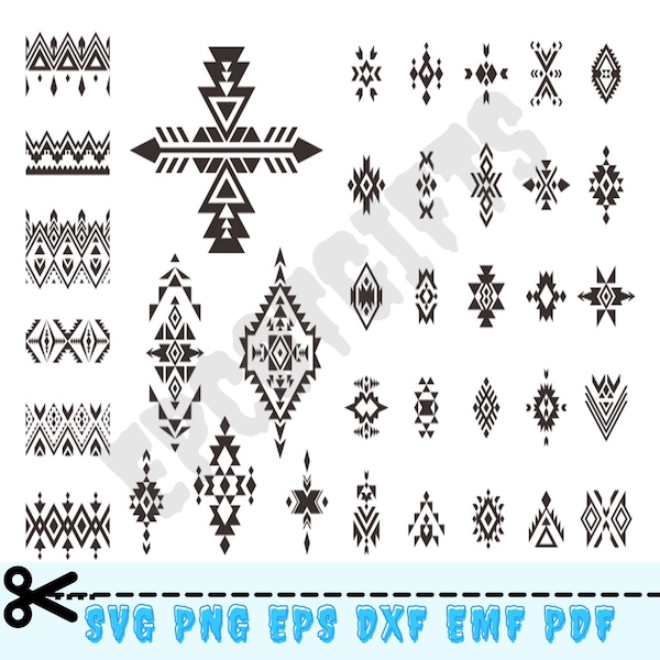 Tribal Aztec svg, Tribal Clipart, Aztec Svg, Native American, Indian Svg, Teepee Svg, Western Svg, Svg File, Svg for Cricut Digital Download