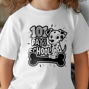 101 dagen school Svg Png, 100 dagen Print Svg, Teacher Days Svg, Dalmatische hond Svg, schooldagen, gesneden bestanden voor Cricut, Instant Download