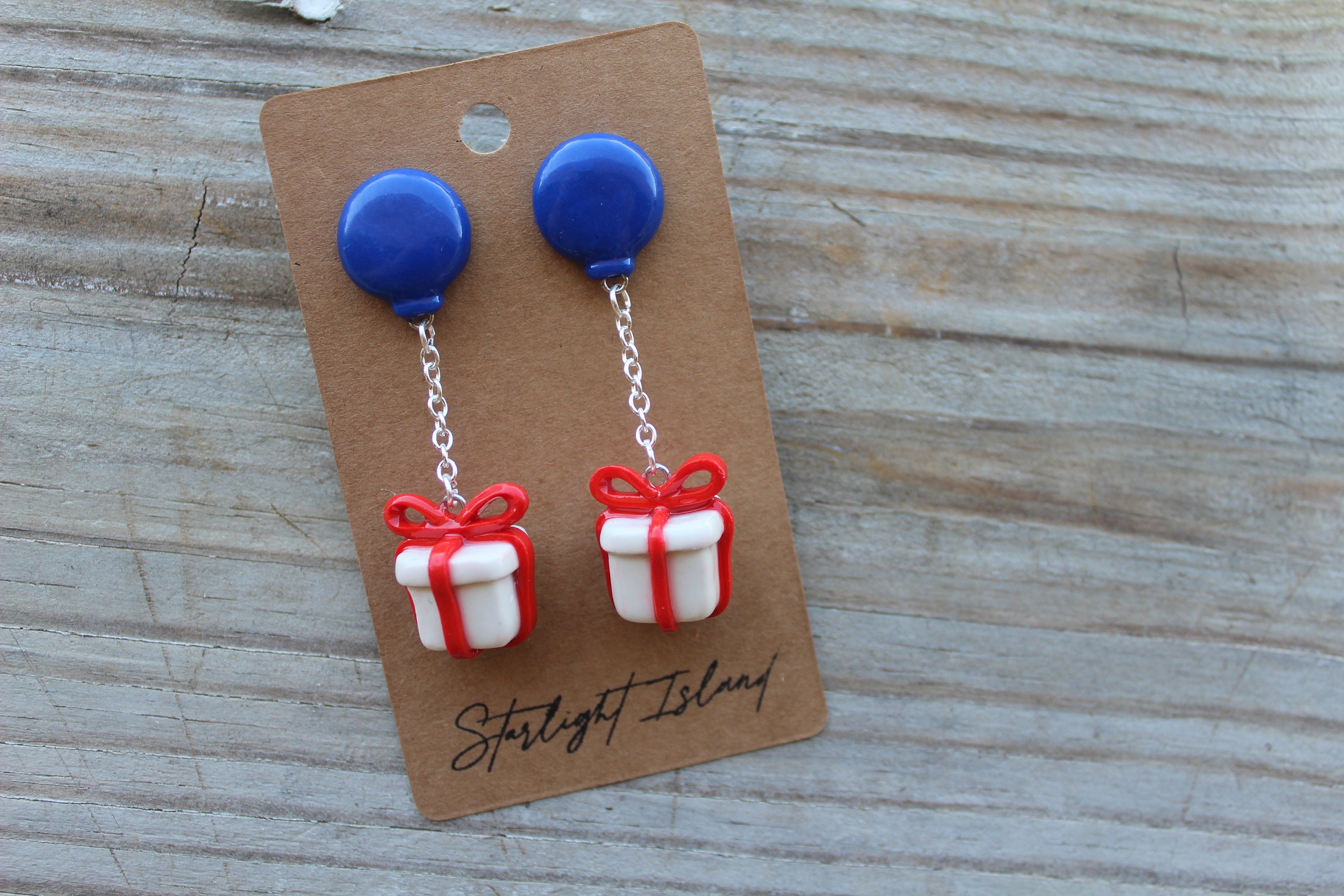 Animal Crossing Polymer Clay Balloon Stud Earrings