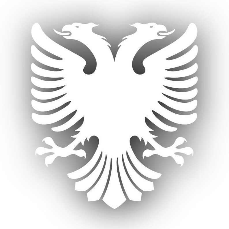 2 Albanian Flag Eagle Crest Stickers / 18 different colours 3 | Etsy