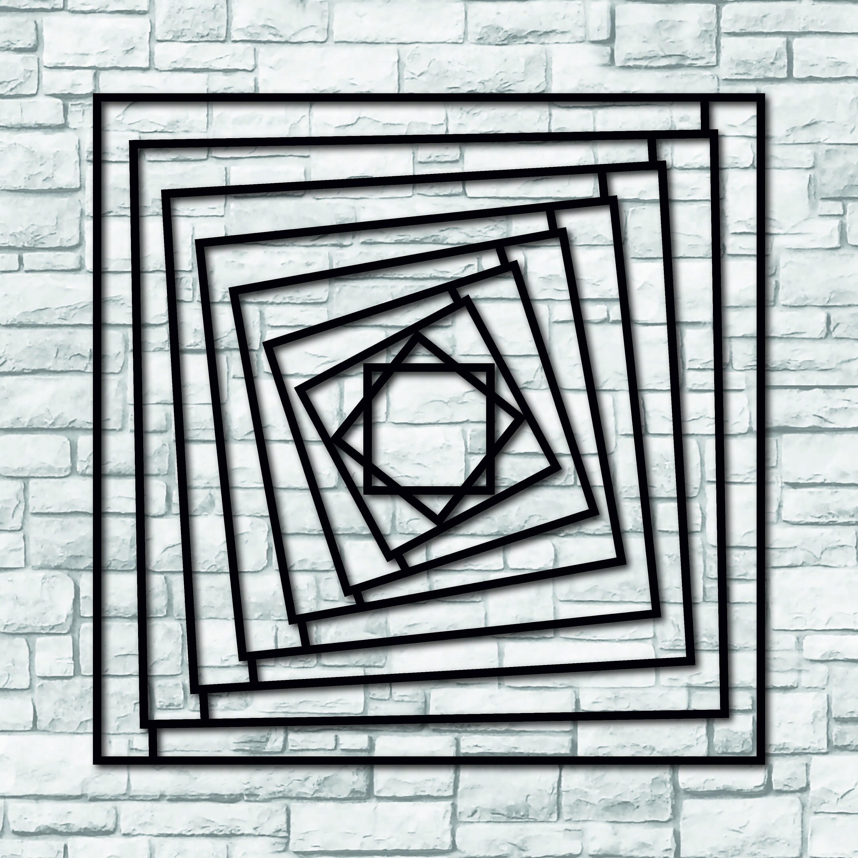 Geometric Metal Wall Decor Minimalistic Design Wall Hanging Etsy