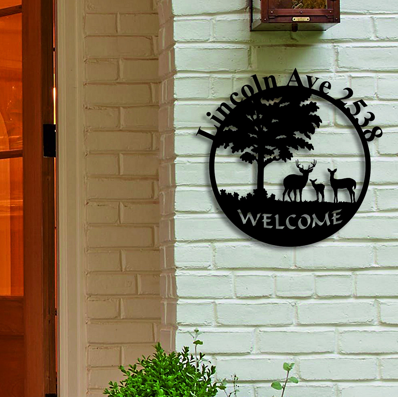 Custom Metal Address Sign Wilderness Rustic Sign Etsy