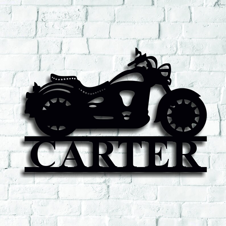 Custom Metal Motorcycle Sign Personalized Motorcycle name Etsy
