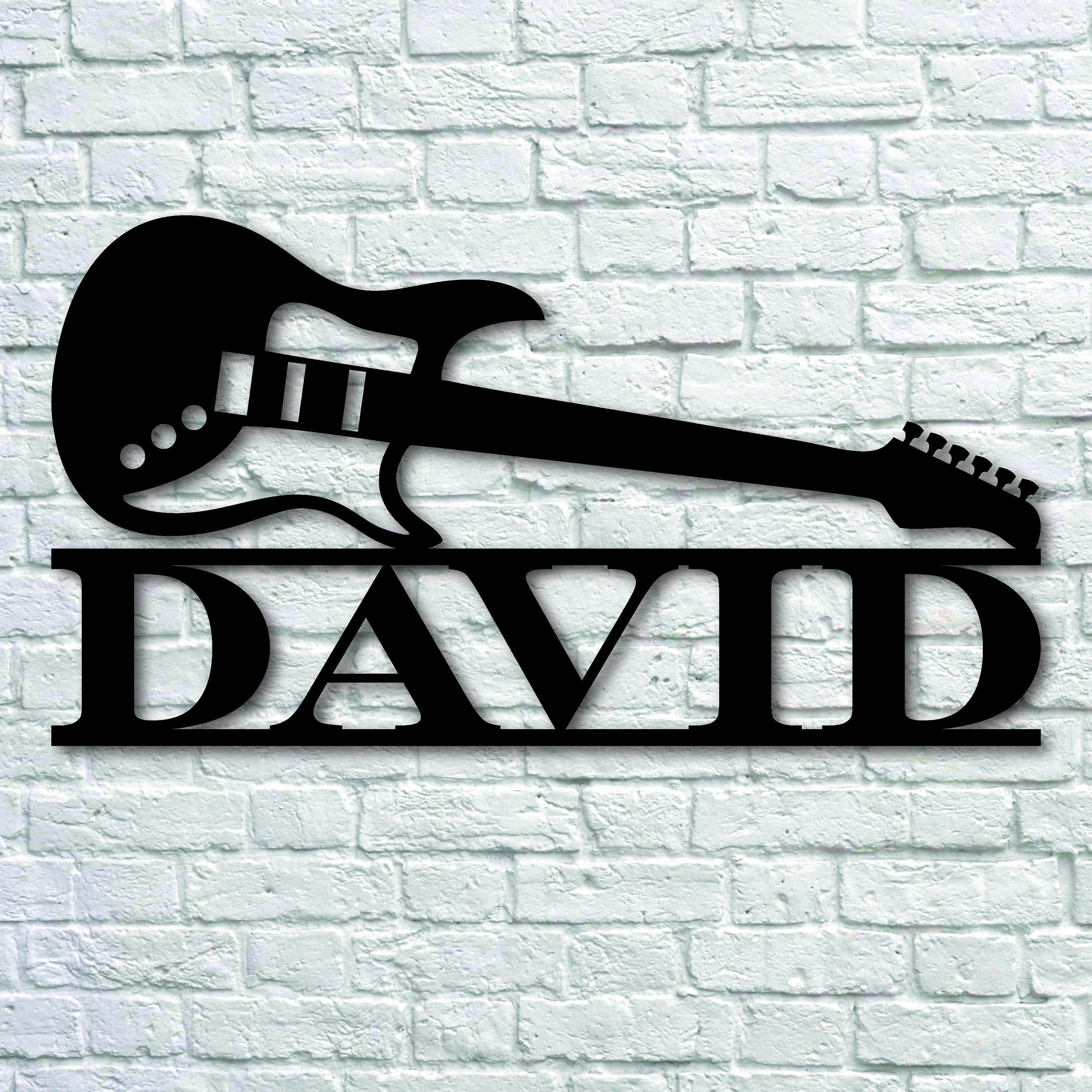 Personalized Metal Guitar Name Sign Electric Guitar Sign Etsy