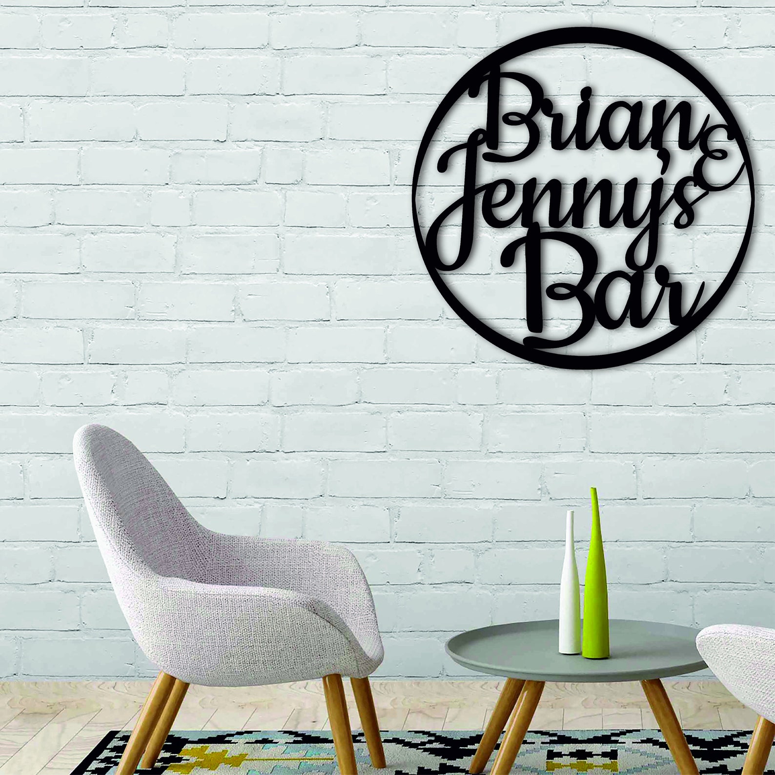 Personalized Metal Bar Sign Laser Cut Custom Indoor Outdoor Etsy