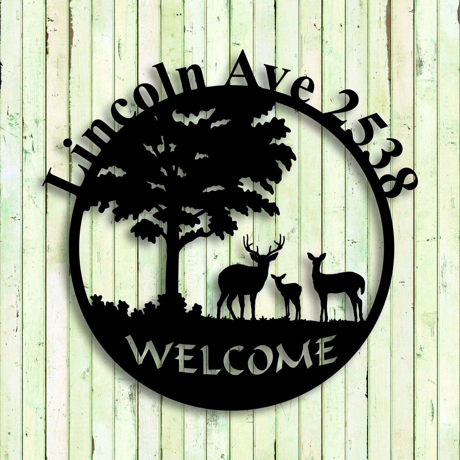 Custom Metal Address Sign Wilderness Rustic Sign Etsy