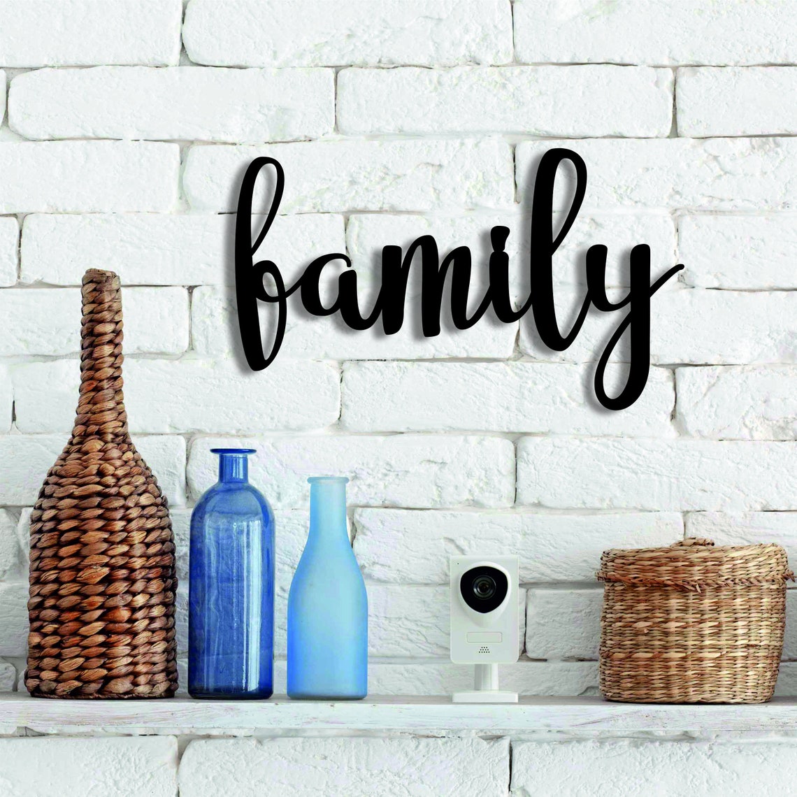 Family Metal Sign Metal Wall Art Family Sign Metal Words Etsy