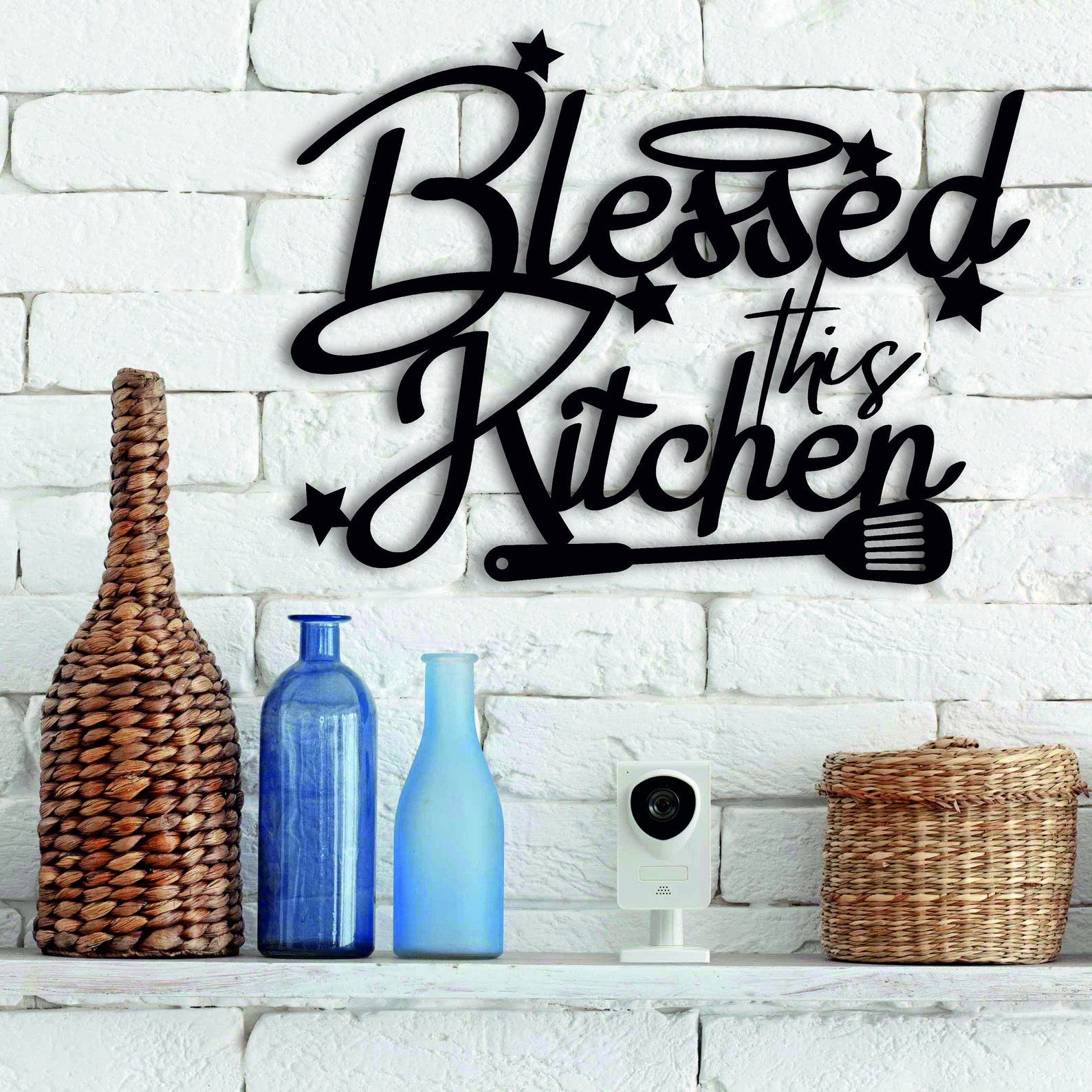 Blessed This Kitchen Metal Sign Kitchen Wall Decor Mothers Etsy