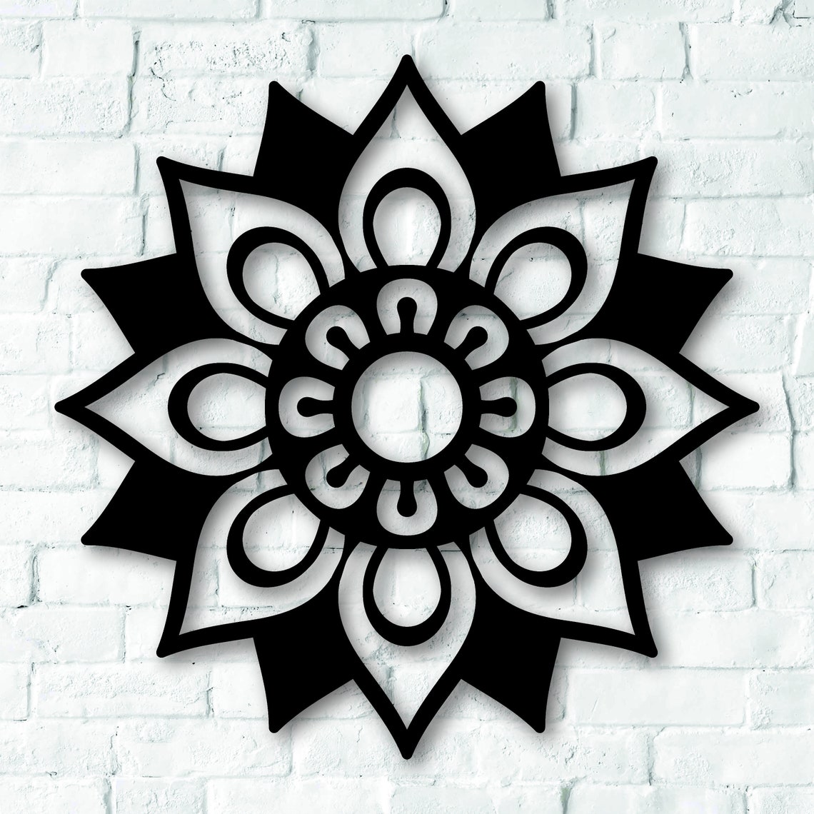 Mandala Flower Metal Art Mandala Metal Art Flower Metal Etsy