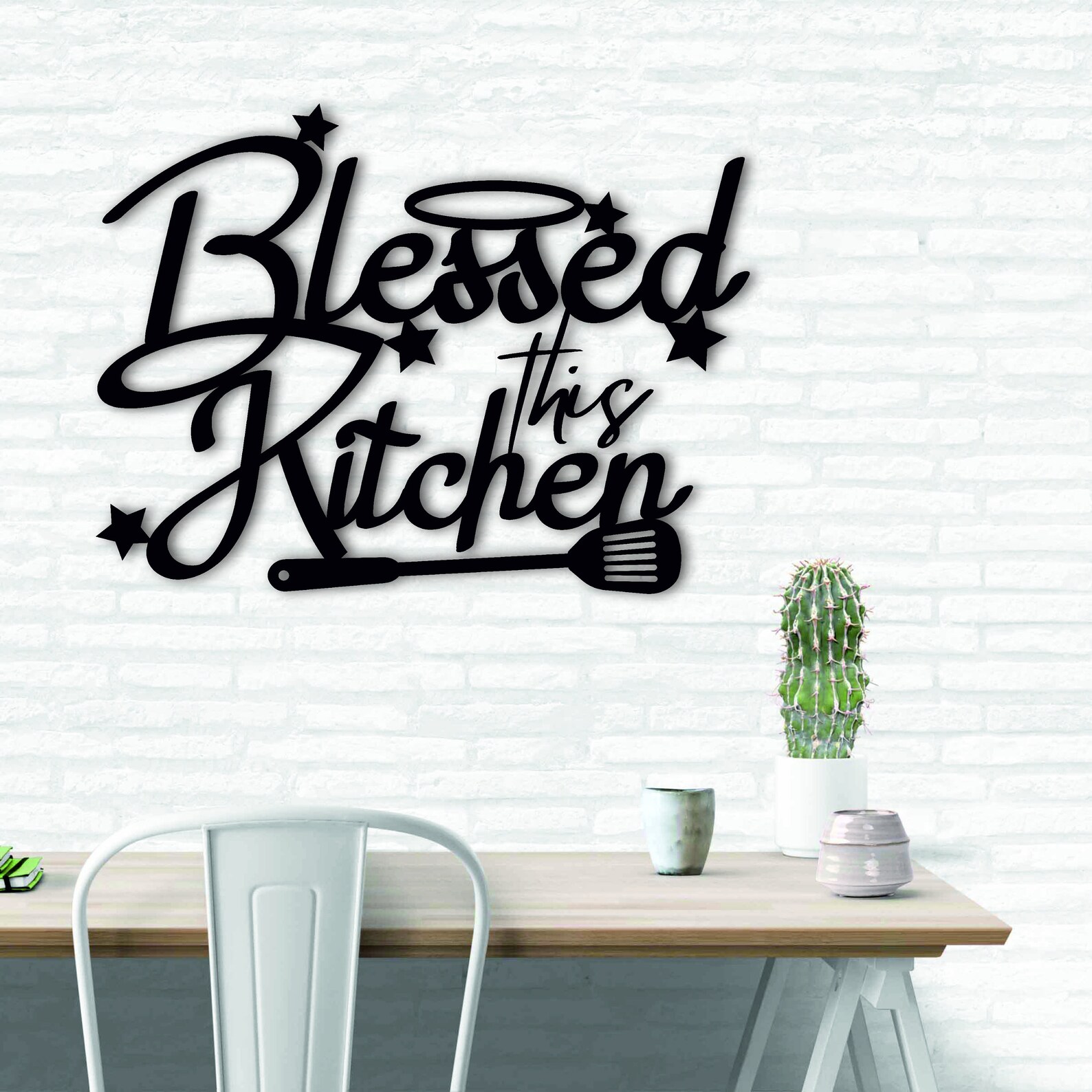 Blessed This Kitchen Metal Sign Kitchen Wall Decor Mothers Etsy