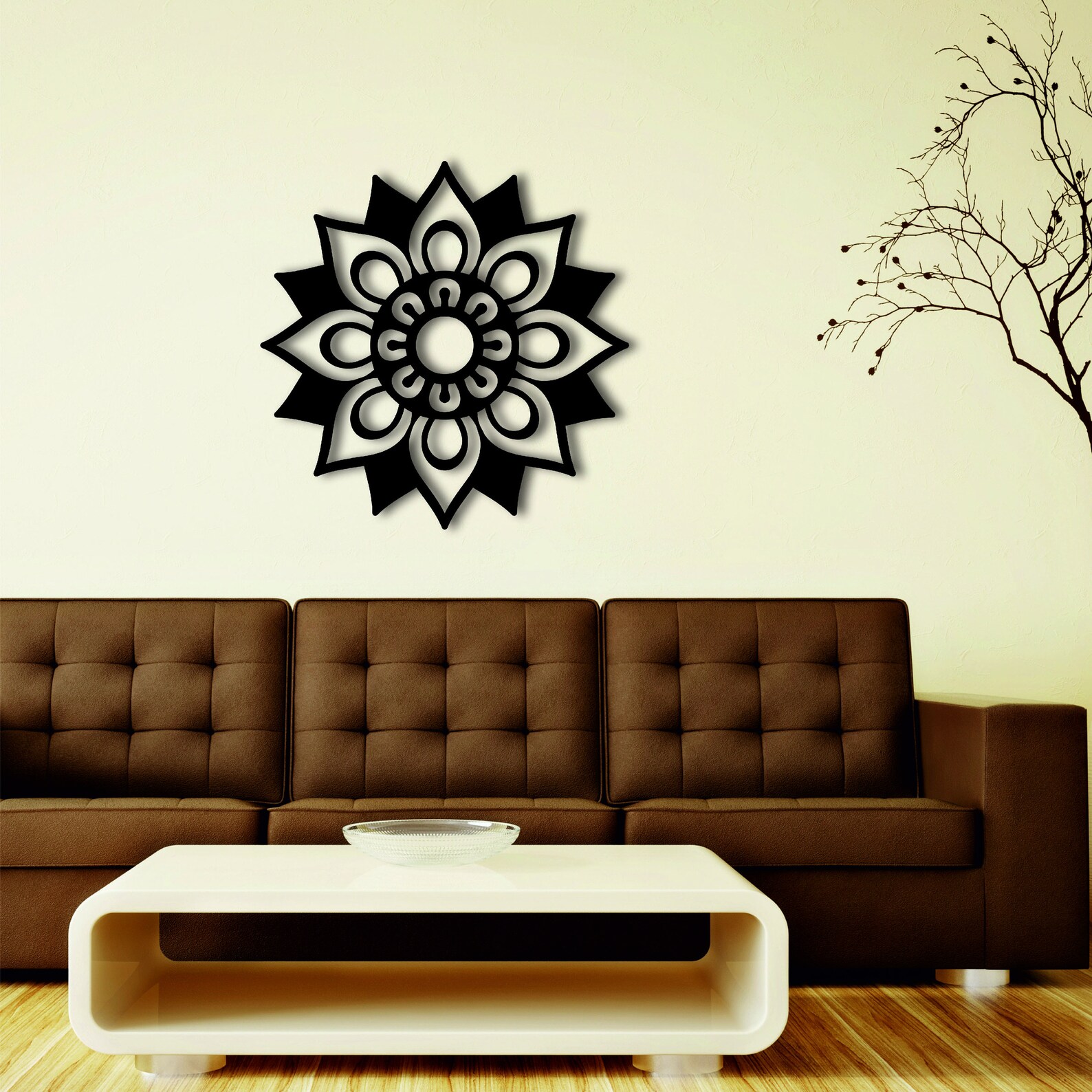 Mandala Flower Metal Art Mandala Metal Art Flower Metal Etsy