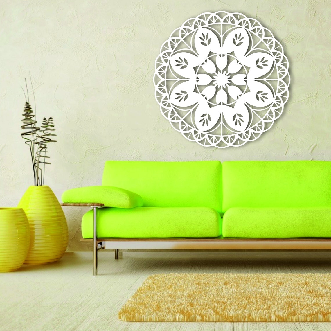 Mandala Flower Metal Art Mandala Metal Art Flower Metal Etsy