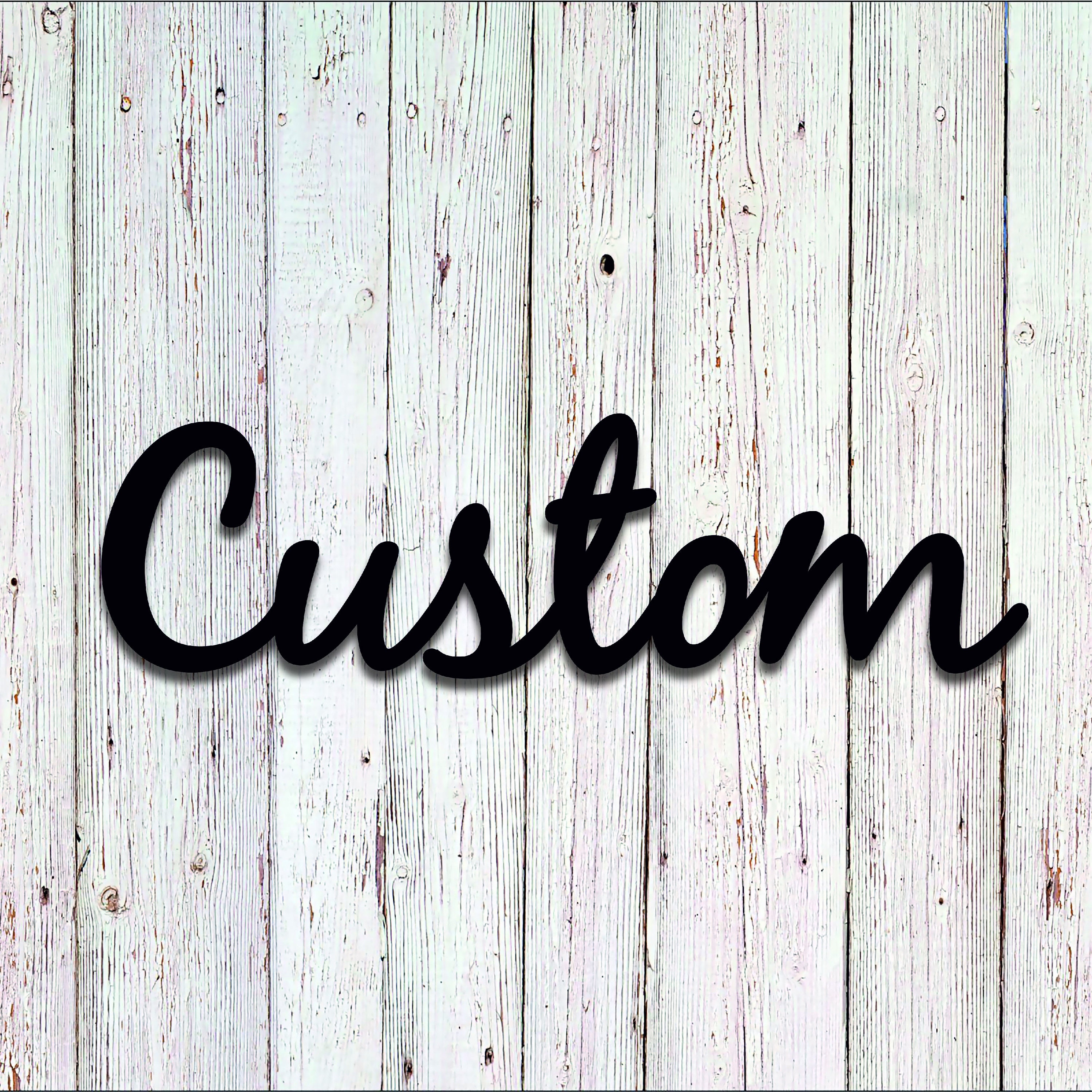 Large Cursive Word Sign Custom Metal Wall Art Custom vrogue.co