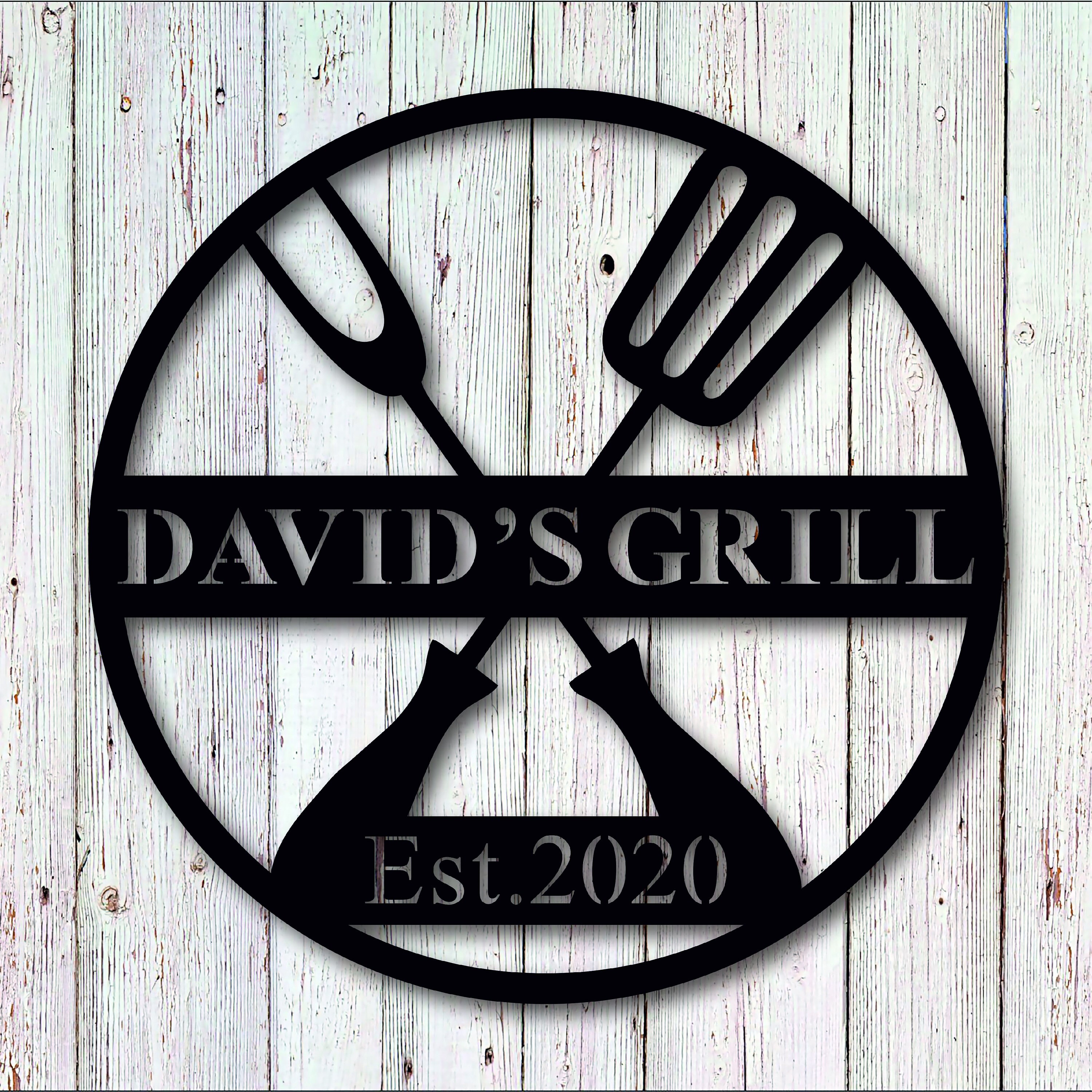 Personalized Backyard BBQ Metal Sign Outdoor Wall Decor | Etsy