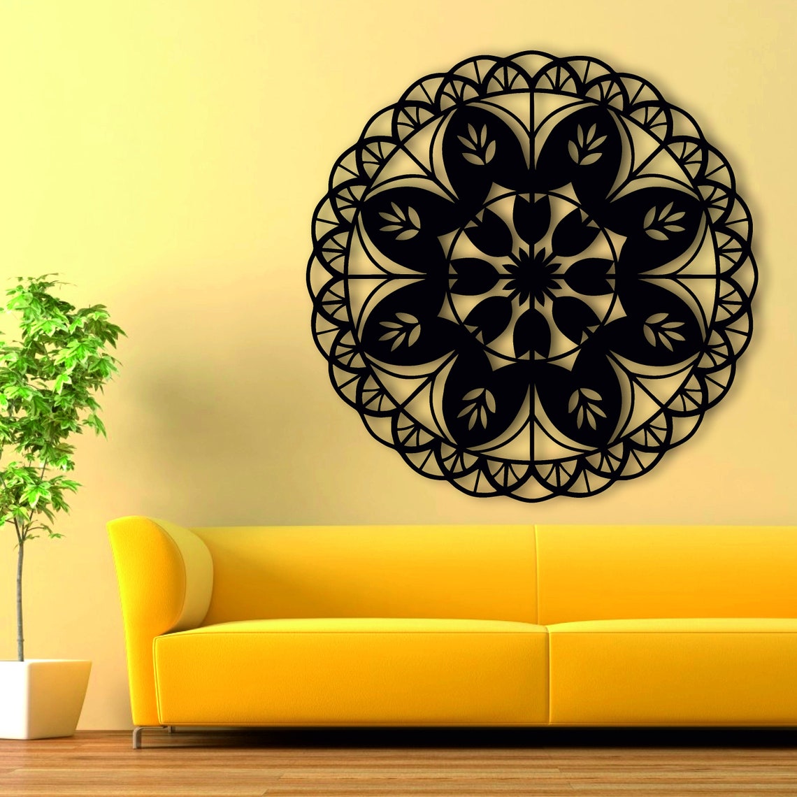 Mandala Flower Metal Art Mandala Metal Art Flower Metal Etsy