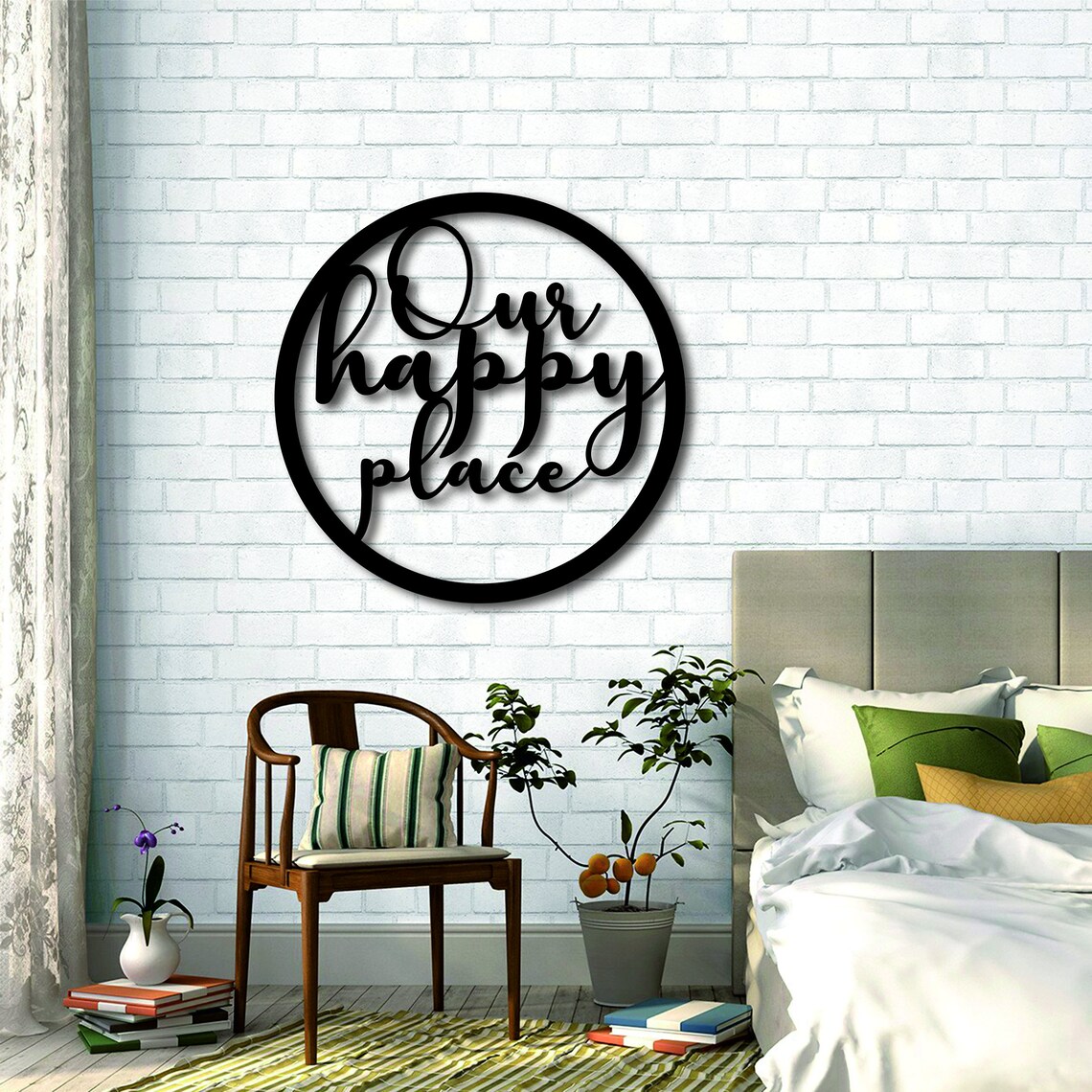 Our Happy Place Metal Wall Sign Metal Wall Sign for Home Etsy