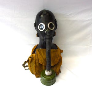 Original Russian PDF-D Black Child Gas Mask Cold War Surplus Original Equipment Face Respirator Civilian Type Bio hazard Armed Forces Used