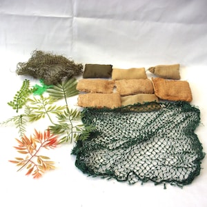 Vintage Action Man Tommy Gunn Pedigree All Round Defense Foliage Sandbags Netting 1/6 scale Collectable Action Figure Equipment Accessories