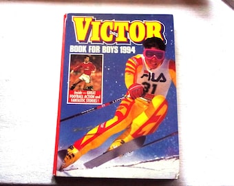 Vintage Victor 1994 Annual Hardcover Comic Book Graphic Novel Color + Black and white stories comic strips + games Unclipped Sport + Action