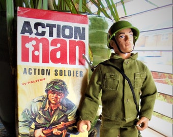 Vintage Action Man 40th Action soldat bouteille d'eau cantine de sac de Kit 