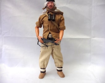 Figura de acción Kitbash personalizada de 12 pulgadas, uniforme y accesorios de las Fuerzas Especiales Británicas SAS o LRDG de la Segunda Guerra Mundial