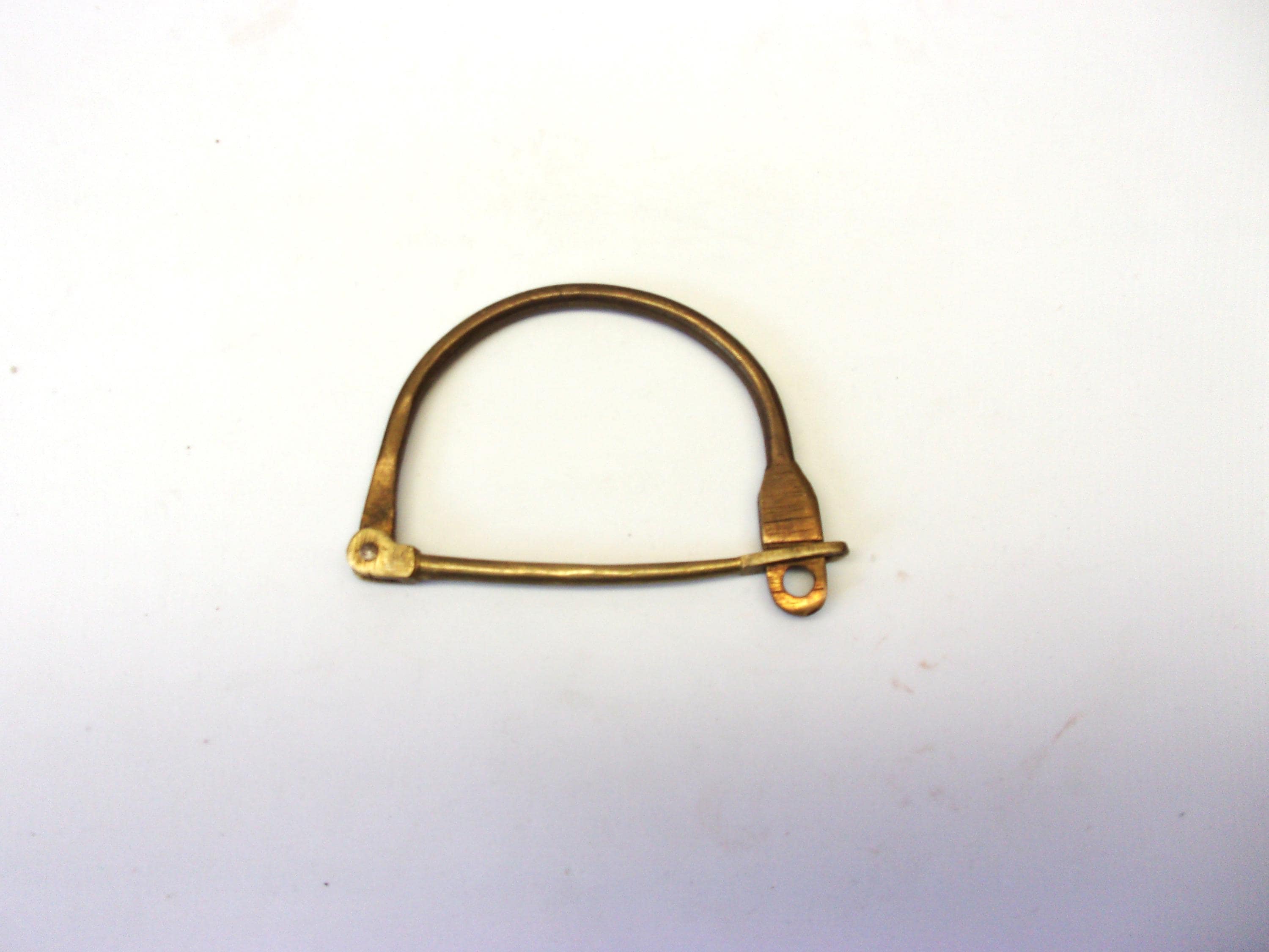 Vintage WW1 & WW2 British Army Brass D-lock: Re-enactment Kit Bag Lock ...