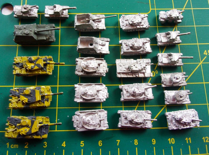 Vintage 6mm Micro Model Tank Collection 200+ Multi Pieces 1:300 ...