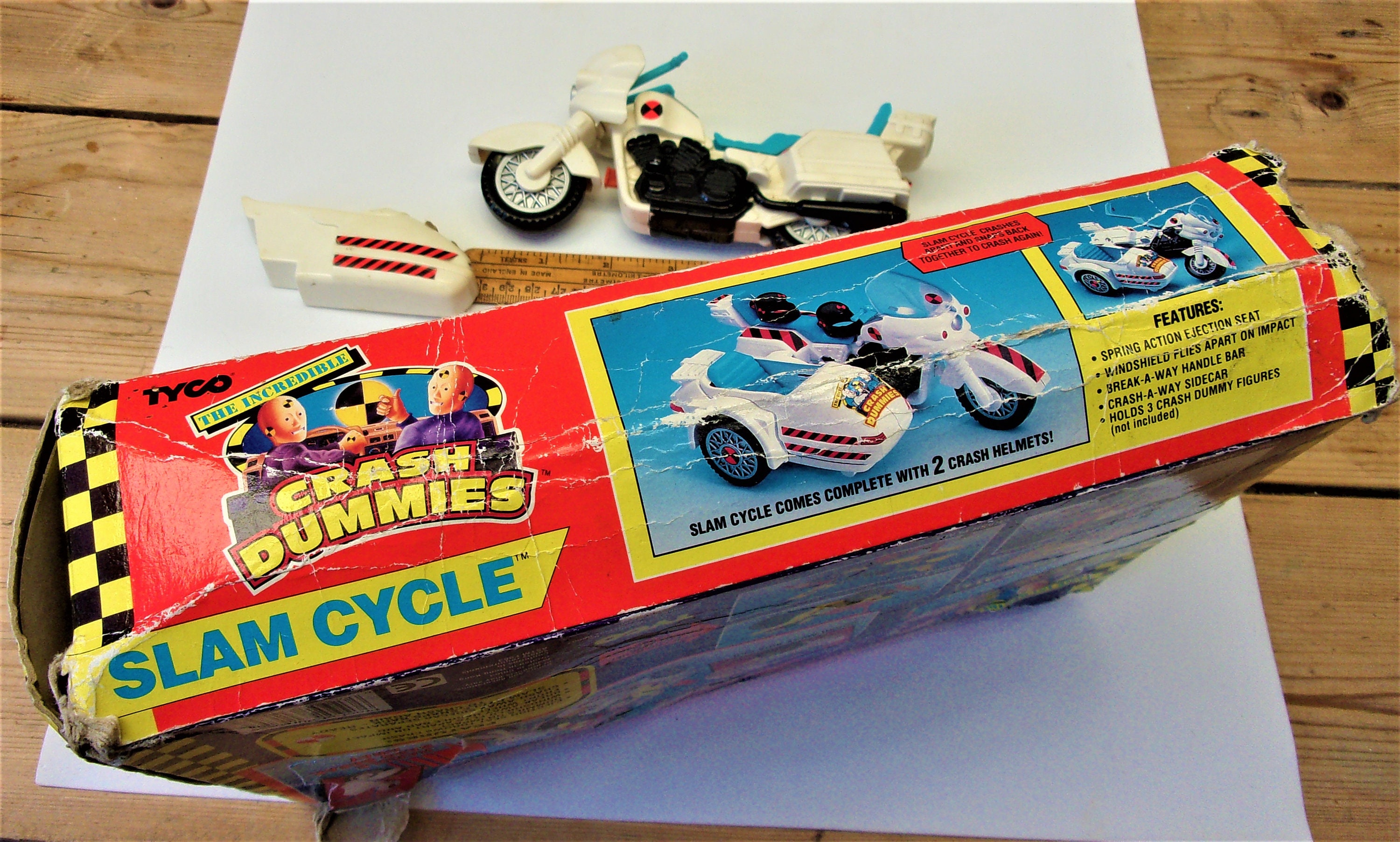 Vintage 1992 Crash Test Dummies Slam Cycle by Tyco in