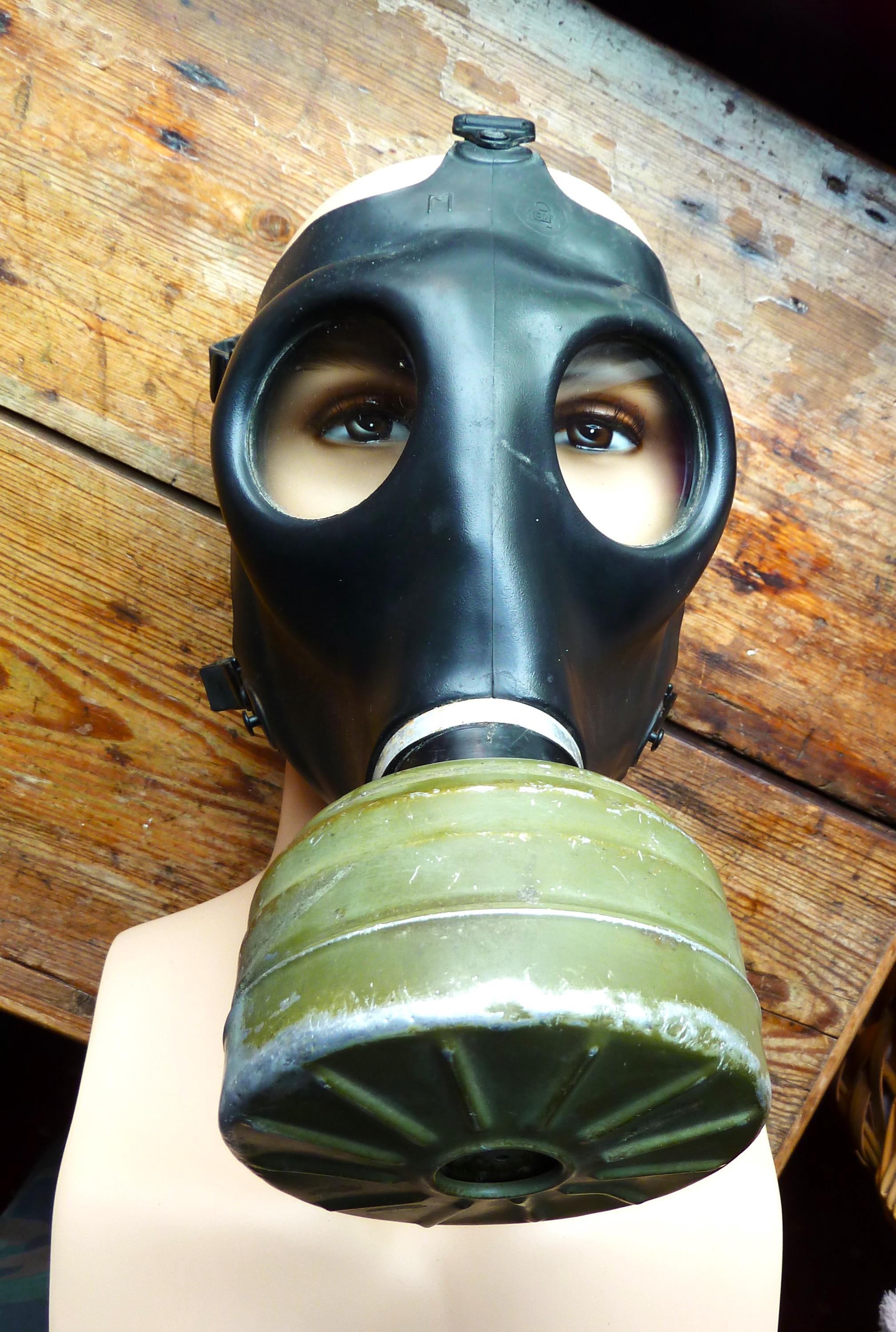Cold War German Gas Mask Zivilschutzfilter 68, Military Bio Hazard