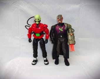 Figurine articulée homme, Dr X, docteur, main verte tournante, vintage 1992, Hasbro, personnage - France