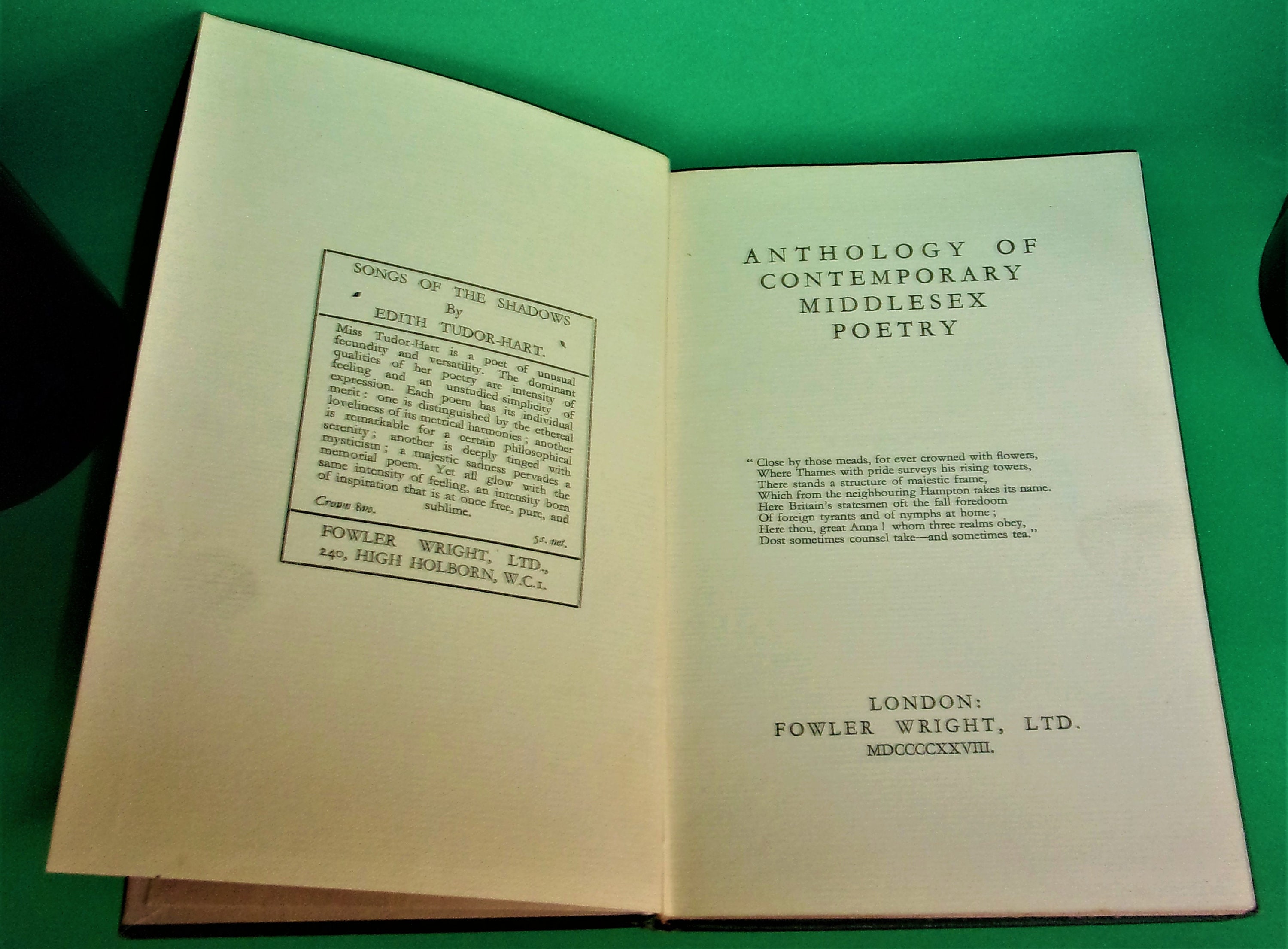 Vintage 1928 Poetry Book the Country Series of Poetry IX Anthology of