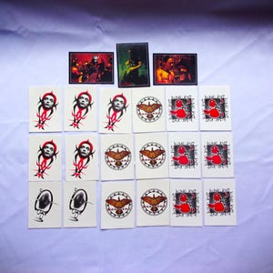 Rari tatuaggi temporanei vintage del 1996 The Crow City of Angels x 18 di Bad Bird Productions + carte collezionabili x 3 di Kitchen Sink Press