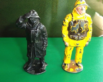 Vintage Britains & JoHillCo Lead Toy Figures: RNLI Lifeboat Crew