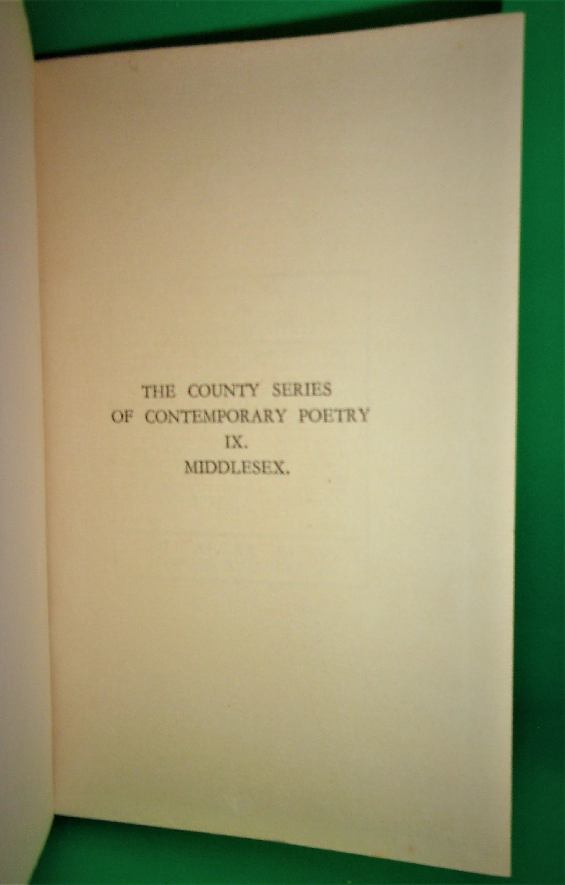 Vintage 1928 Poetry Book the Country Series of Poetry IX Anthology of