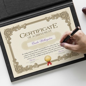 Editable Old Style Appreciation Certificate Template, Vintage Certificate of Appreciation, Antique Certificate Award Certificates Download