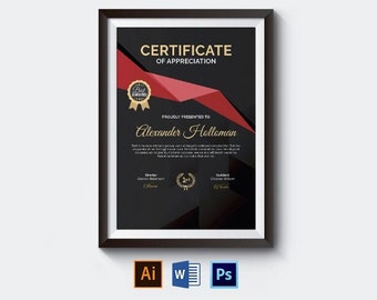 Printable Certificate, Certificate Template EDITABLE, Blank Certificate Template, Printable Award Certificate, Appreciation Certificate