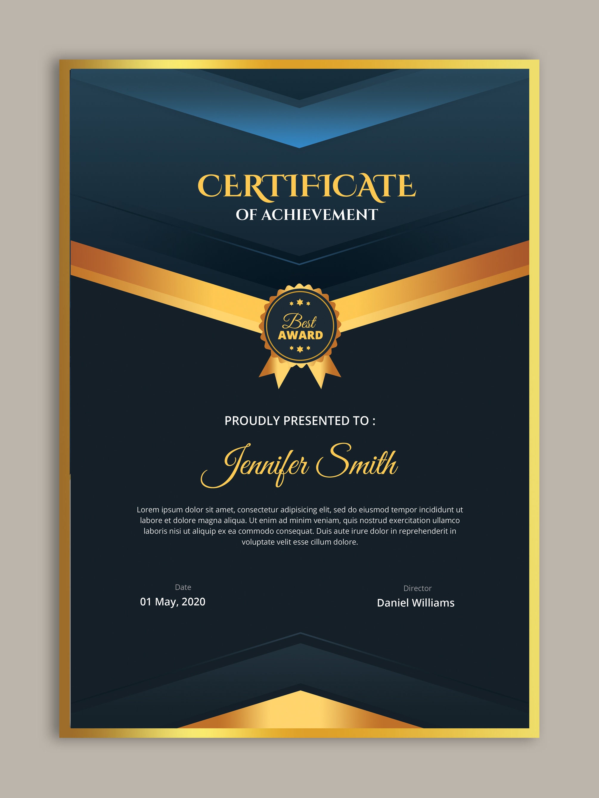 Certificate template editable printable certificate etsy vrogue