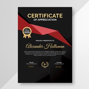 Printable Certificate Certificate Template EDITABLE Blank - Etsy