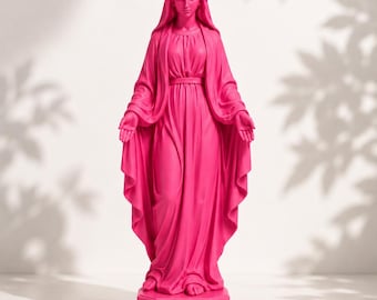 Vierge Marie colorée mains ouvertes - décoration pop - impression 3D